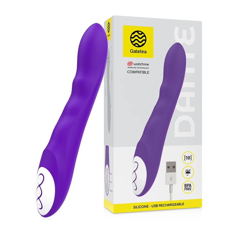 GALATEA - VIBRATEUR DANTE LILAS COMPATIBLE AVEC LA TECHNOLOGIE SANS FIL WATCHME